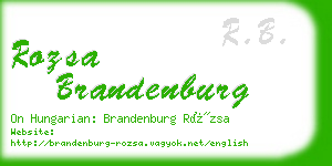 rozsa brandenburg business card